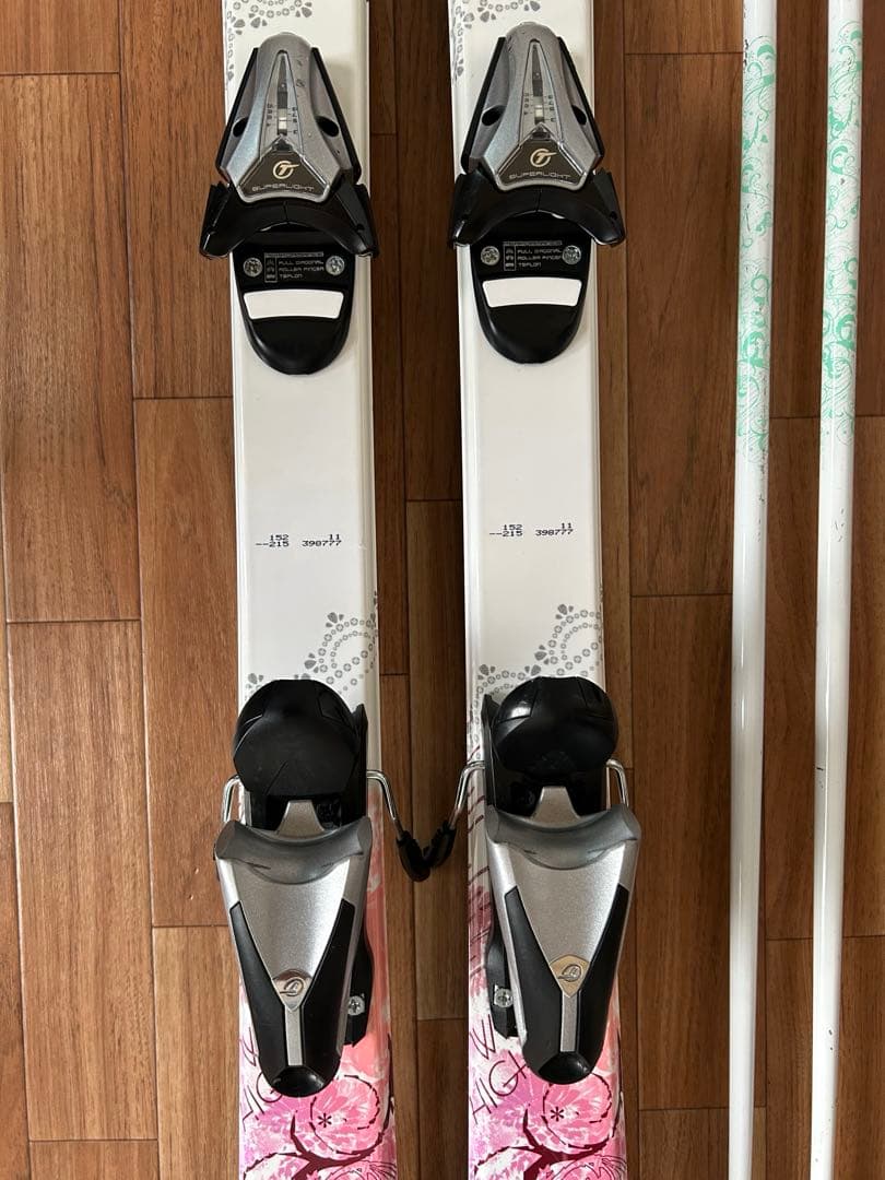 KAZAMA 152cm レディース　スキー板　ストック