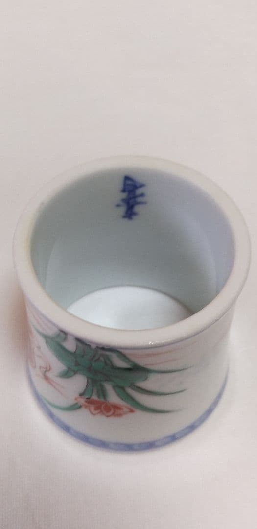 最終値下げ　真葛香斎作　倣南京蓮鷺蓋置