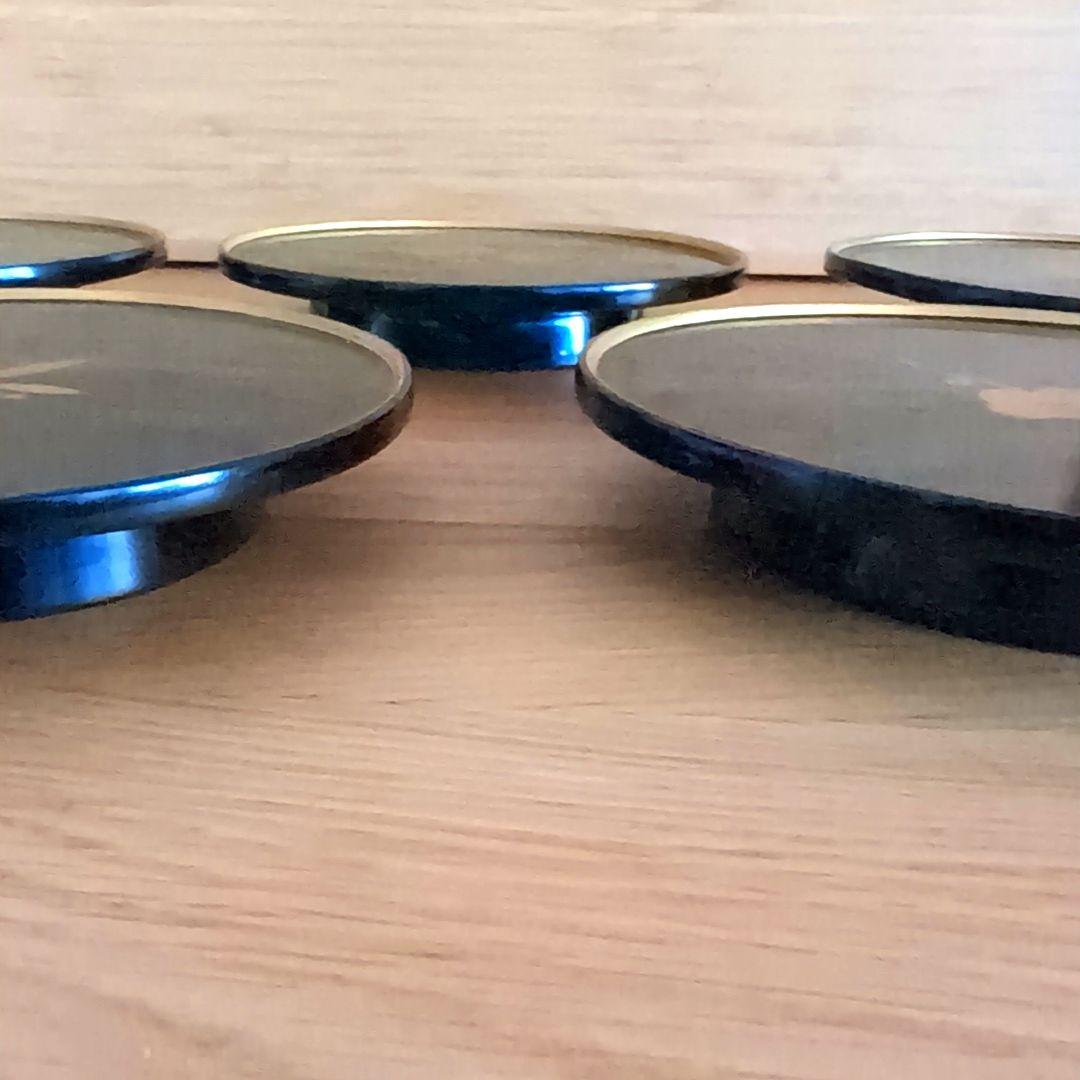 輪島塗 五聖蒔絵銘々皿5枚セット 金箔蒔絵装飾 共箱説明書き付