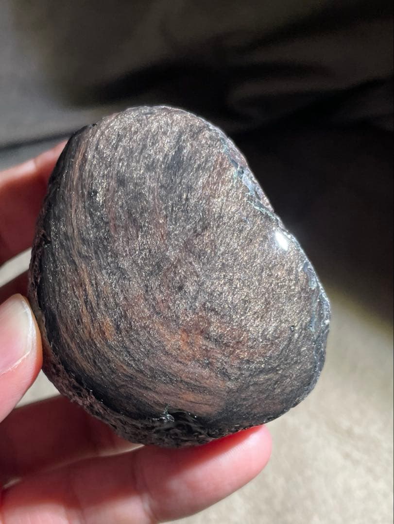 研磨品十勝石玲瓏　ゴールデンマホガニーオブシディアン　レインボーオブシディアン