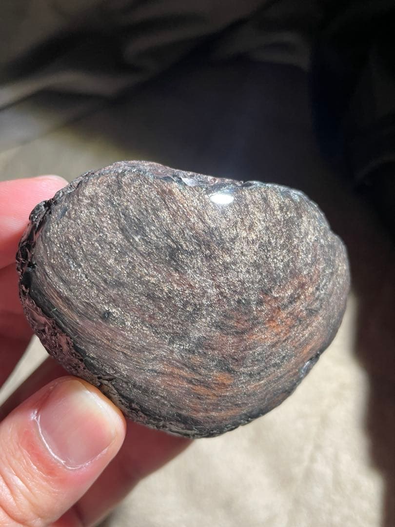 研磨品十勝石玲瓏　ゴールデンマホガニーオブシディアン　レインボーオブシディアン