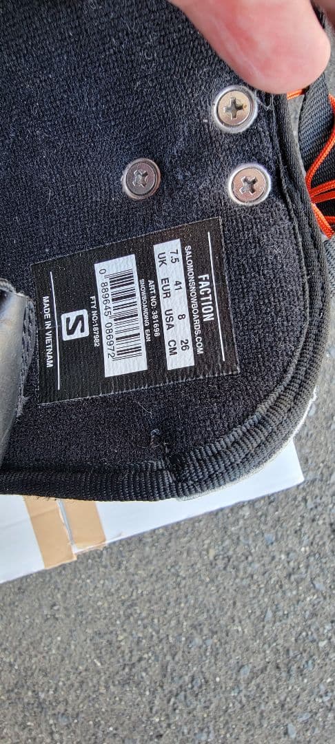 Salomon スノーボードブーツ ブラック/オレンジ26cm