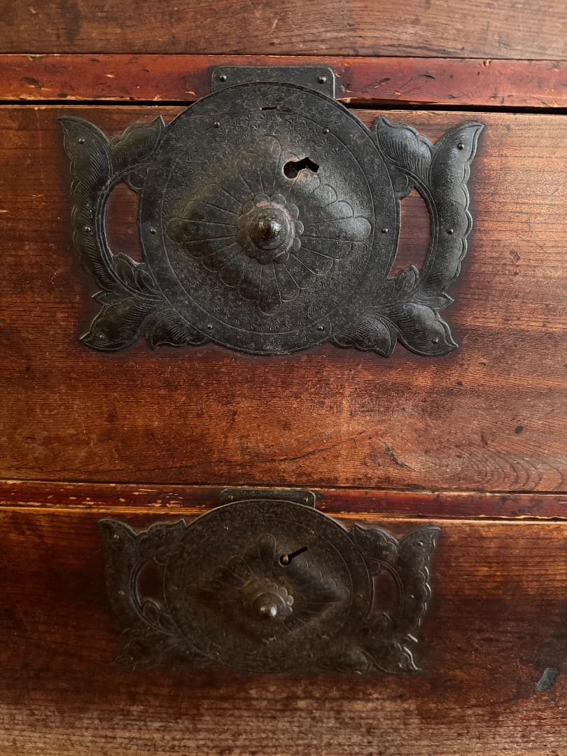 仙台箪笥　和箪笥　鍵付き　アンティーク　古道具　モダン家具　キャビネット