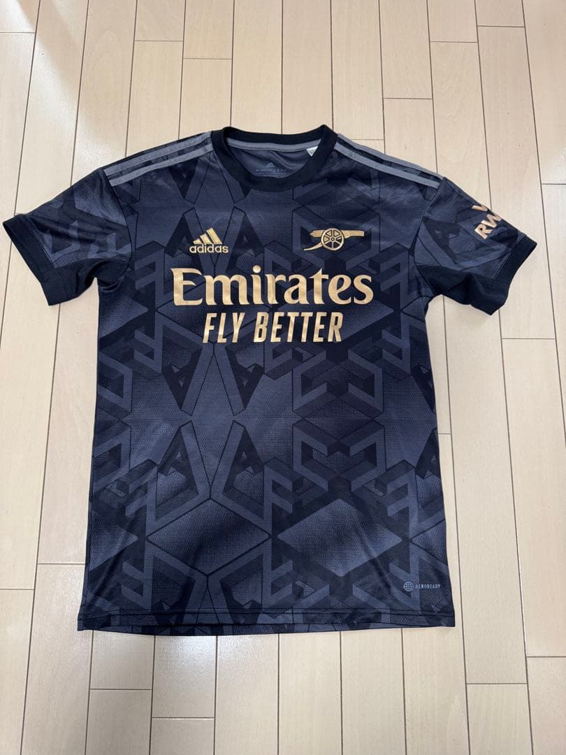 アーセナル 22/23アウェイユニフォーム(Sサイズ/黒金)