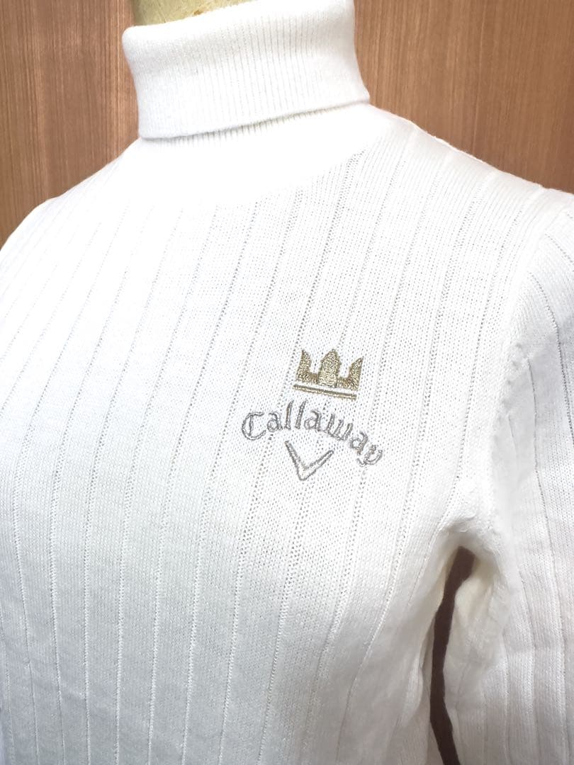 ３点セット【新品】キャロウェイ ホワイト フリース ニット スカート ハイネック