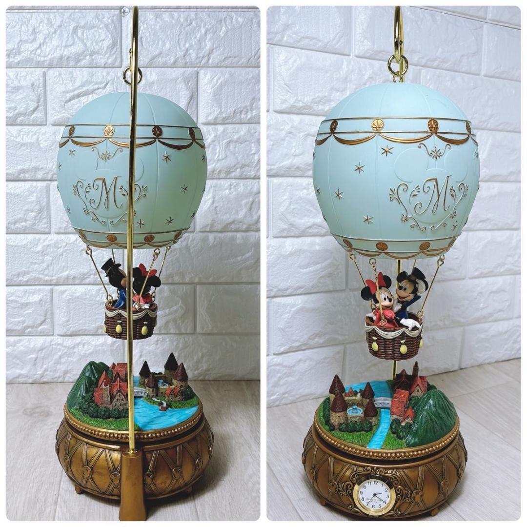 ディズニー ミッキー＆ミニー バルーンランプ LED照明 時計 オルゴール