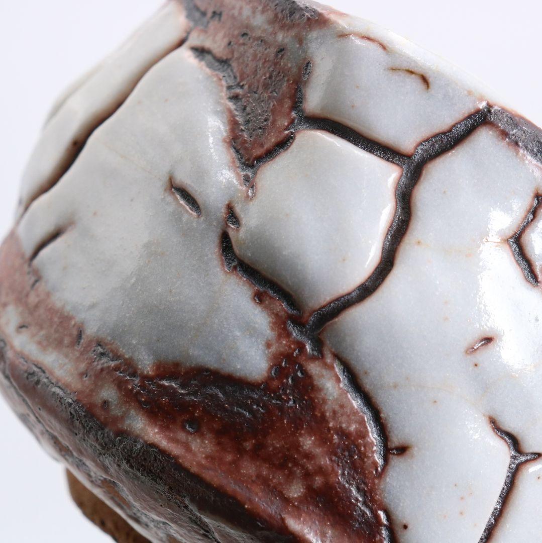 加藤唐九郎作 鬼志野茶碗 茶道具 共箱共布　SB854　DK1