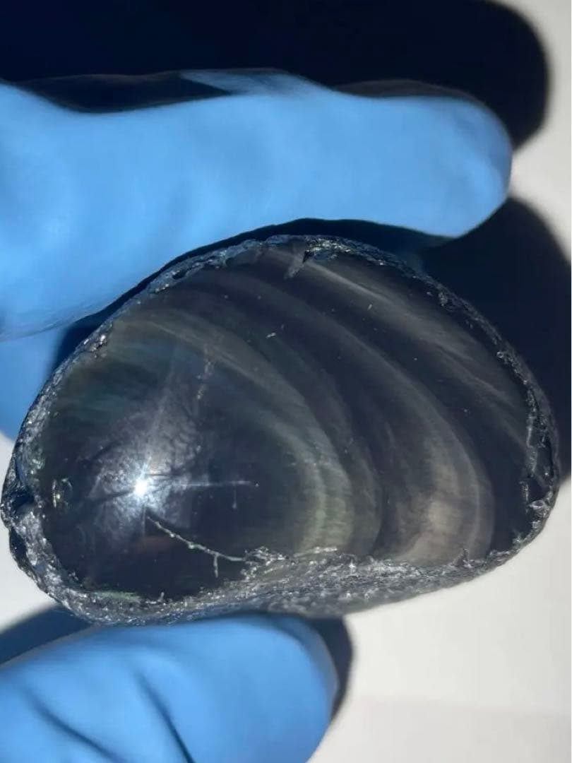 研磨品　十勝石玲瓏　虹　レインボーオブシディアン