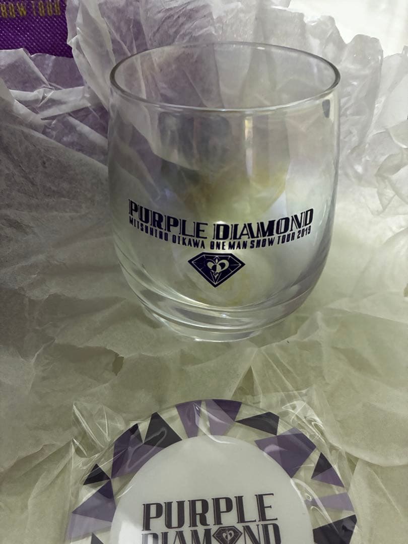 【匿名配送】及川光博グッズPURPLE DIAMOND グラス＆コースターセット