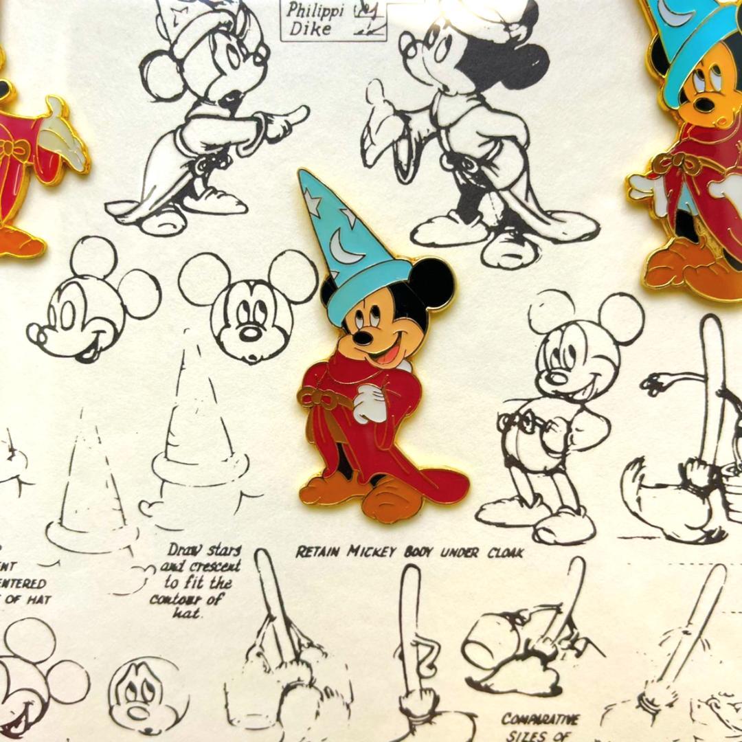 限定品★ミッキーマウス 魔法使いの弟子 ファンタジア モデルシート 絵画 額縁