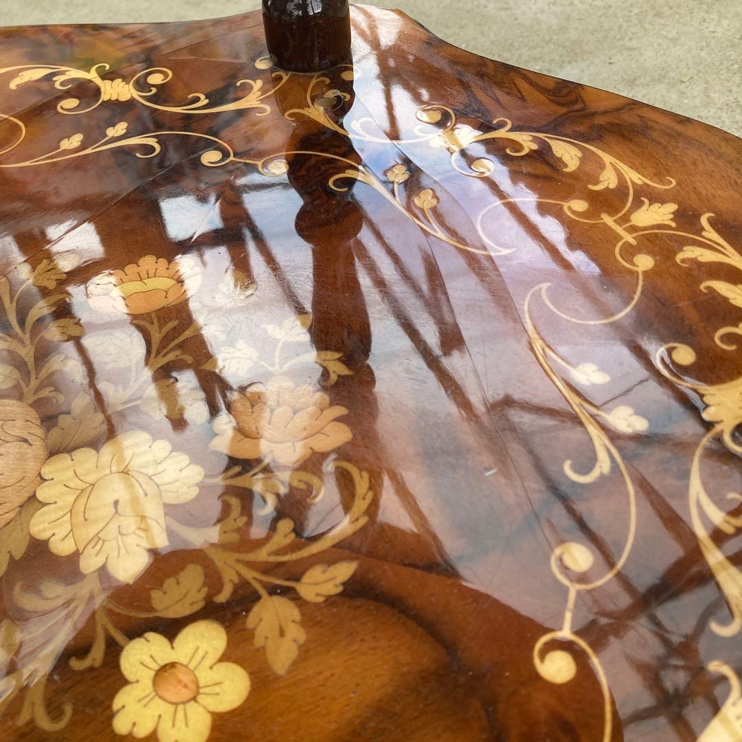 ニ*ん様 イタリア製 象嵌 ティーワゴン 2段 西洋 アンティーク