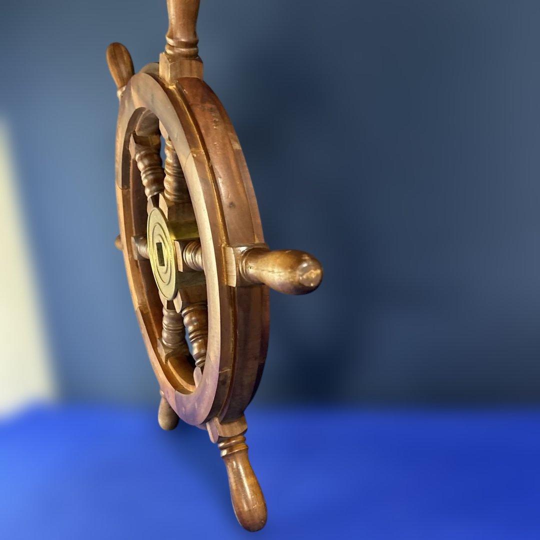 木製 舵輪　ラット　約60.5cm