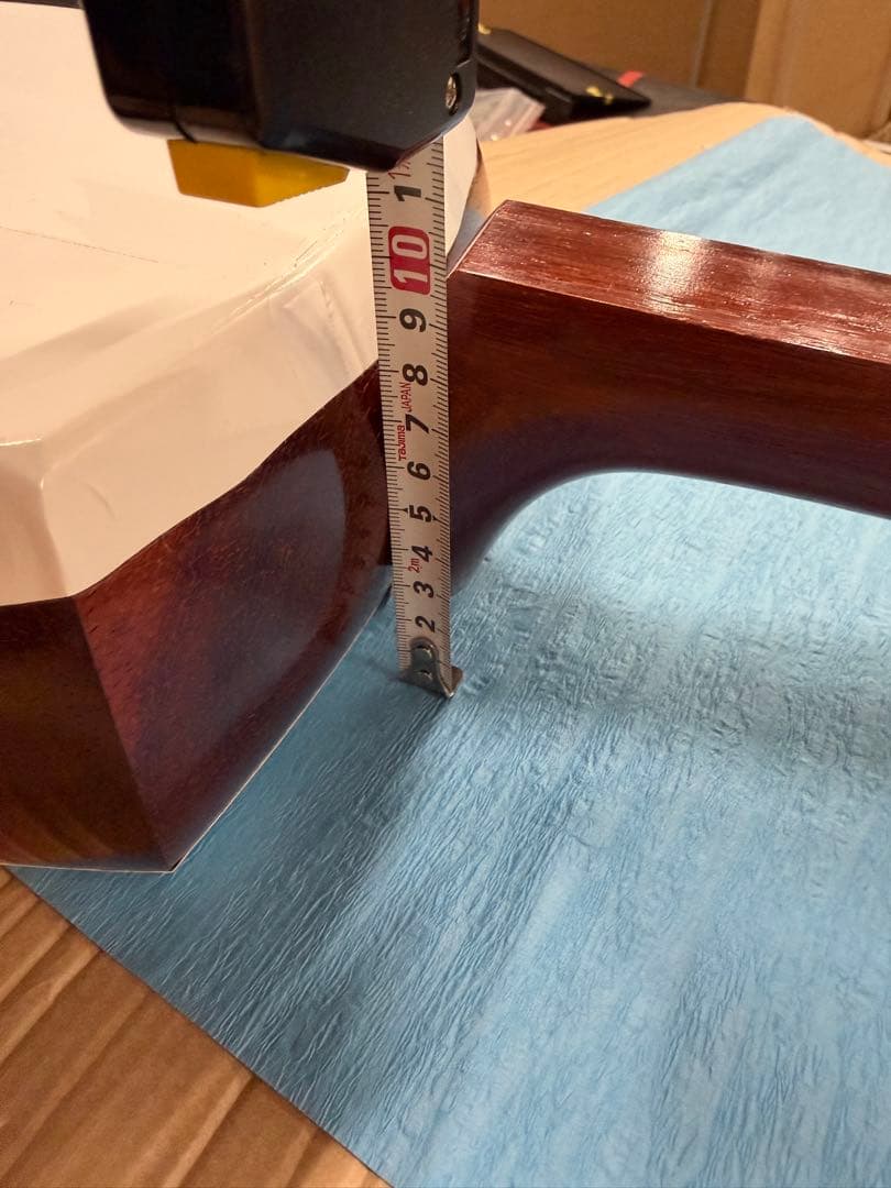 ケース付き　三味線本体 白/紫 バチ付き