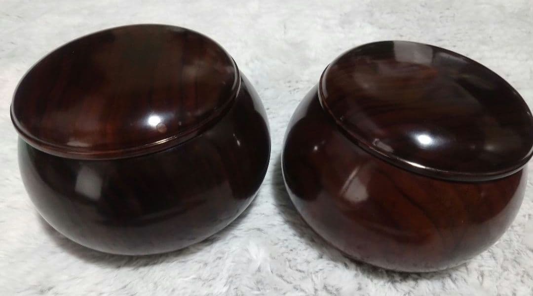 囲碁　黒檀碁笥