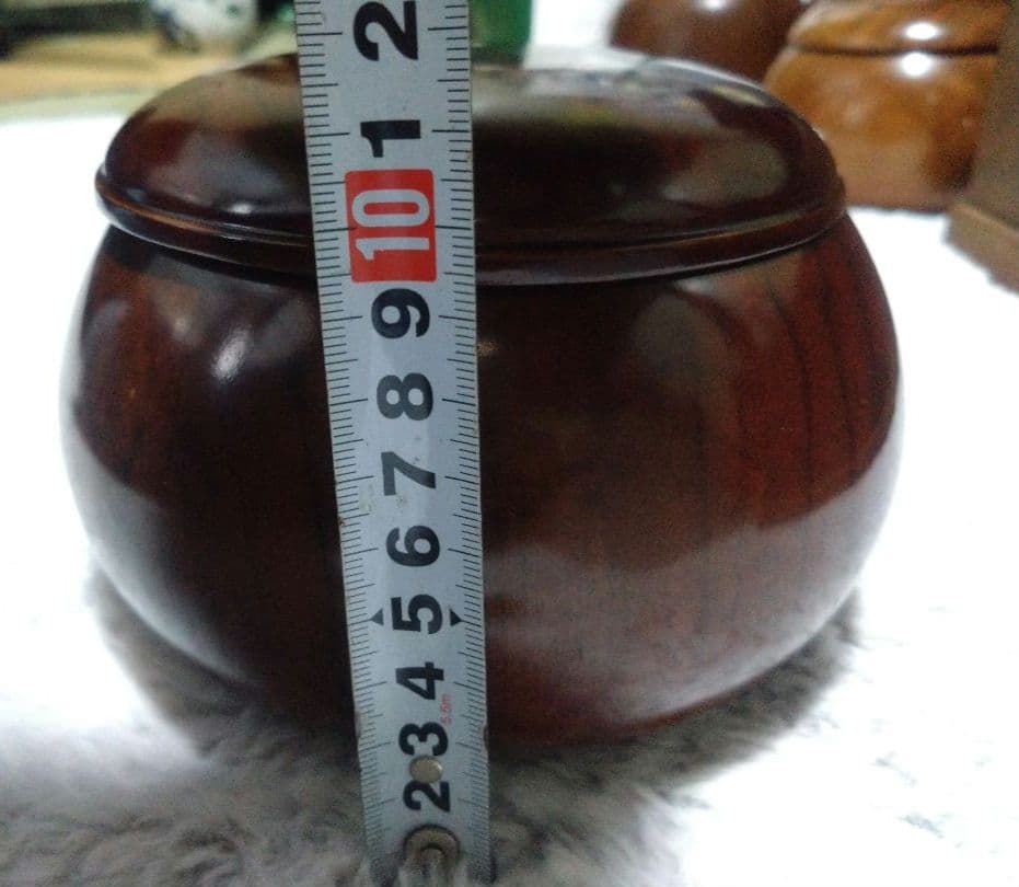 囲碁　黒檀碁笥