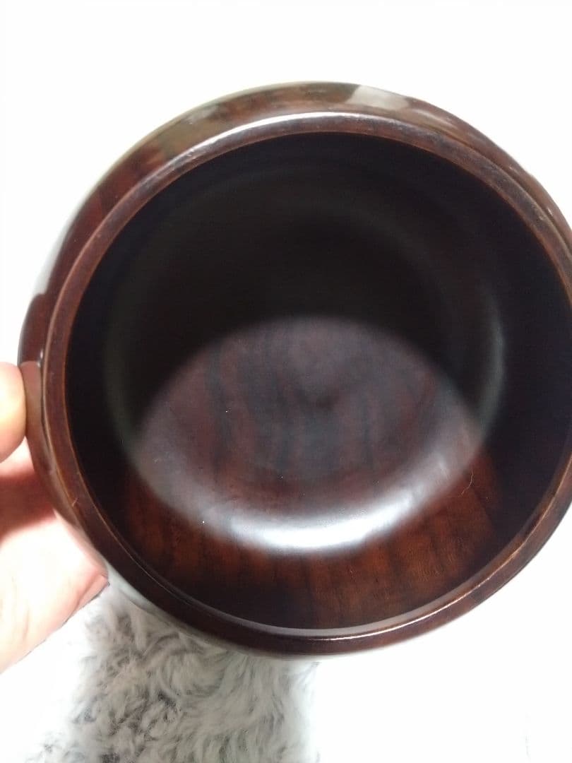 囲碁　黒檀碁笥