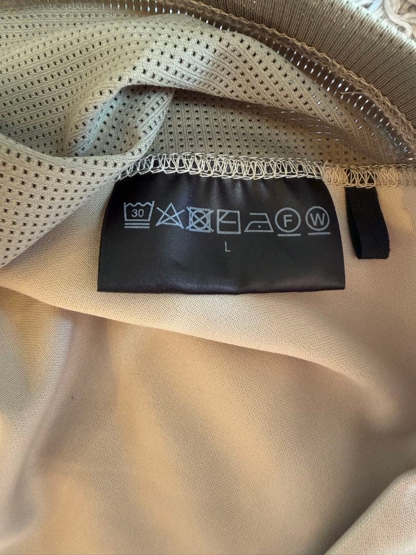 TFW49 ベージュ 半袖モックネック