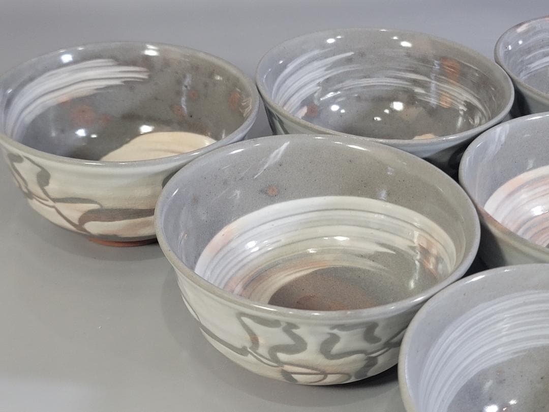 茶道具 香雲造 六瓢絵 数茶碗 共箱 DT332