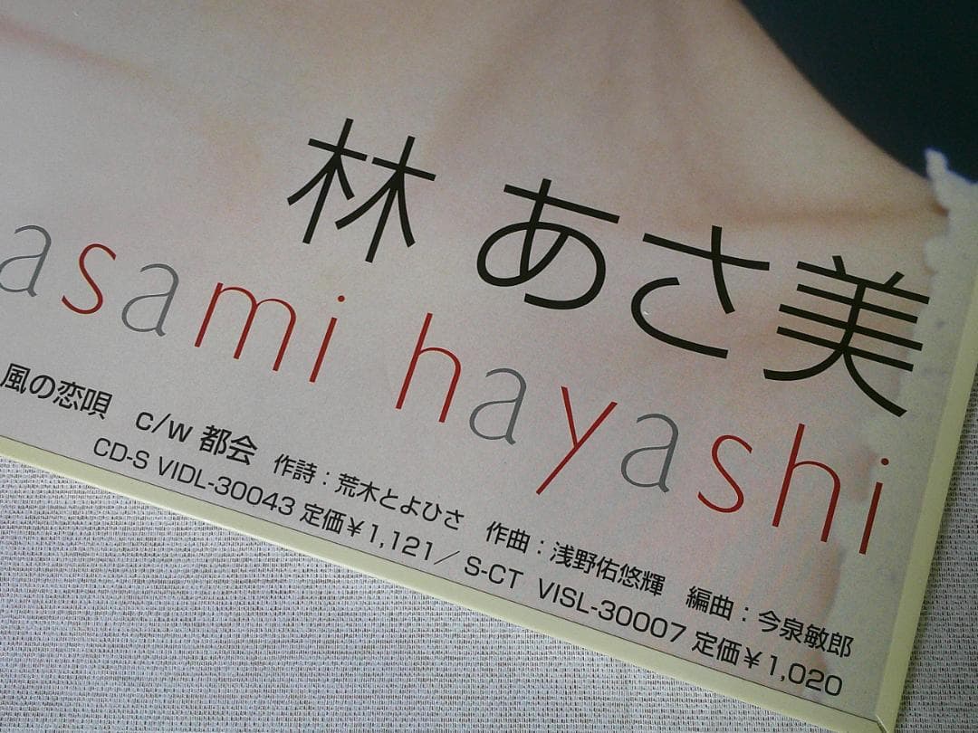 演ドル 林あさ美 特大パネル サイン入り 【風の恋唄 告知パネル】 非売品 販促