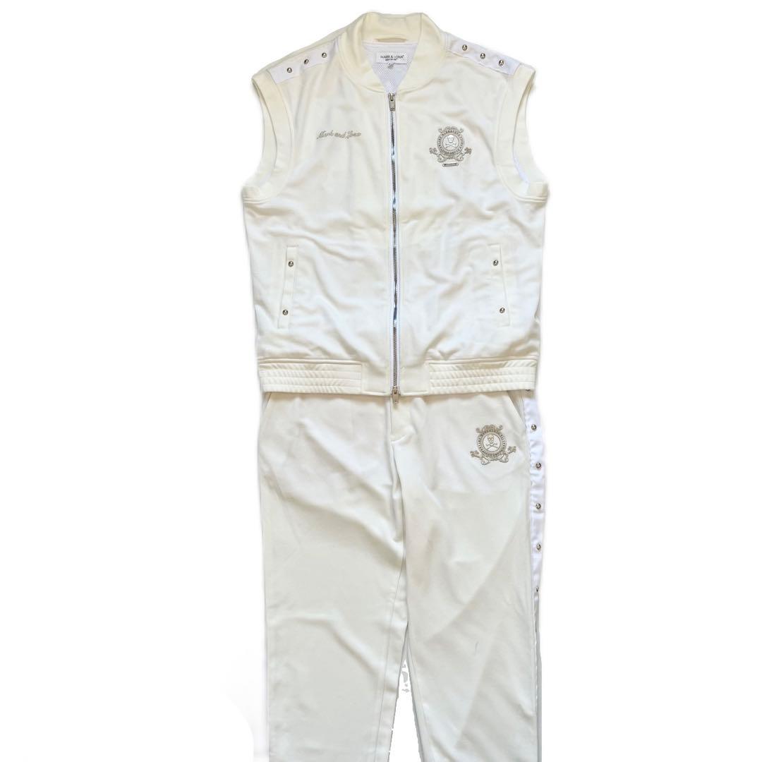 MARK&LONA マークアンドロナ　セットアップ　ベスト　パンツ　スタッズ　白