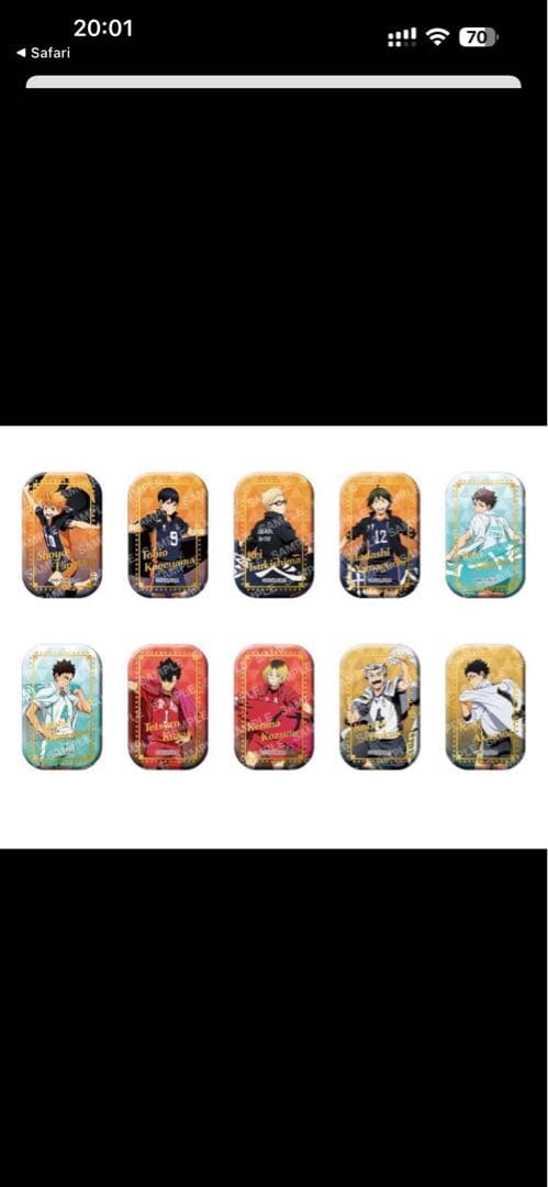 ま*る様 ハイキュー！！横断幕イラスト　スクエア缶バッジセット　第1弾 セット