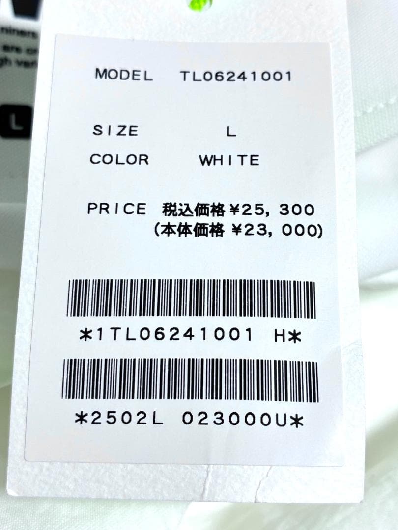 【フォロー割】新品 TFW49 コンビネーションオープンシャツ Lサイズ 白