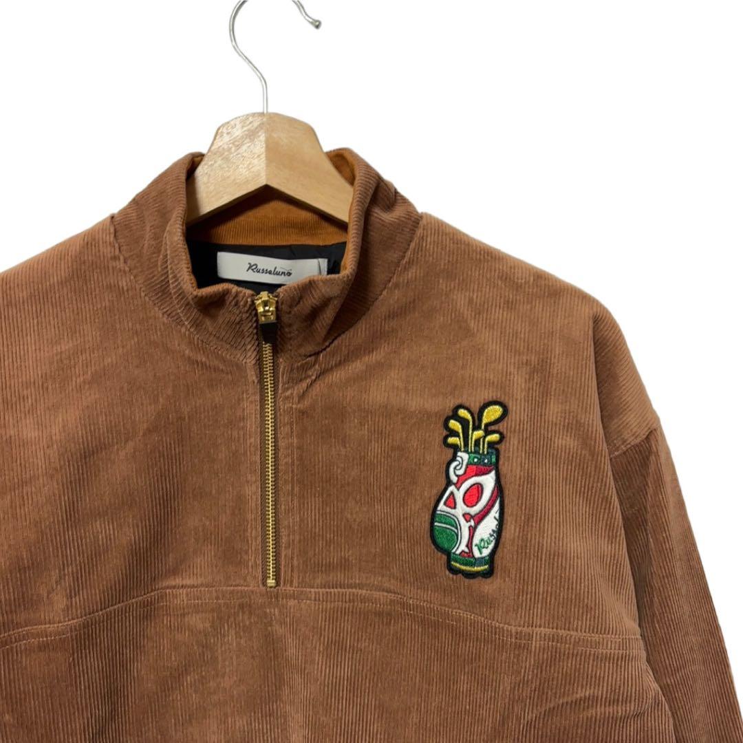 ラッセルノ ゴルフ キャディーバッグ コーデュロイ アノラック ブラウン L 5