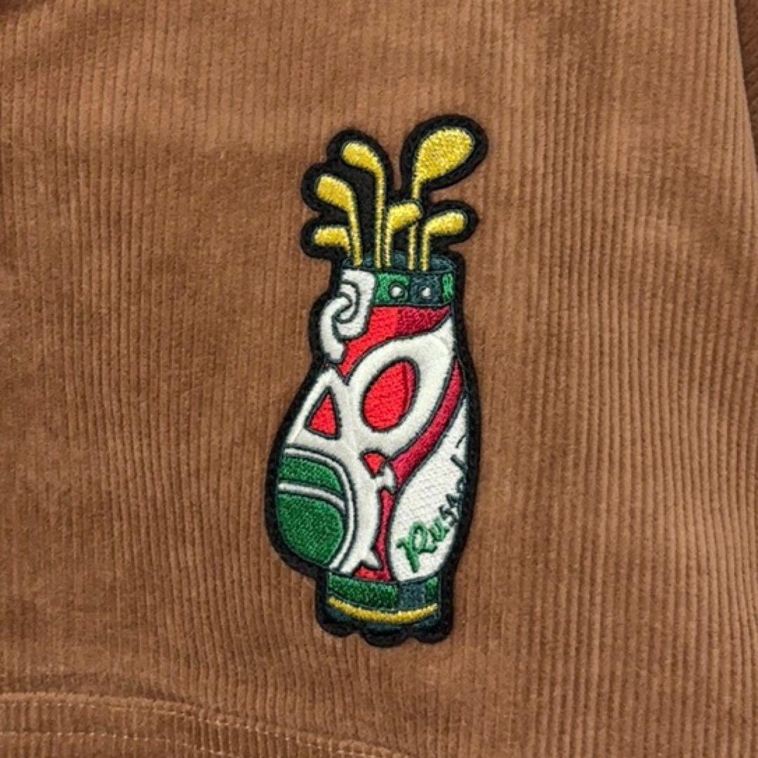 ラッセルノ ゴルフ キャディーバッグ コーデュロイ アノラック ブラウン L 5