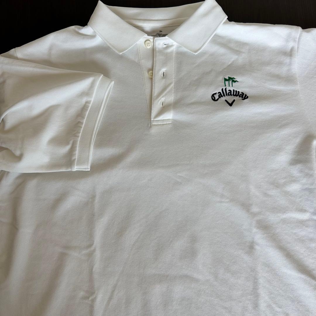 クラブハウスキャロウェイコラボ白半袖ポロシャツ