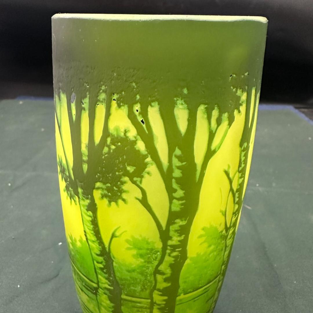 ドームナンシー 筒型 　卓上証明　高さ17.5cm 被せガラス　アンテルカレール