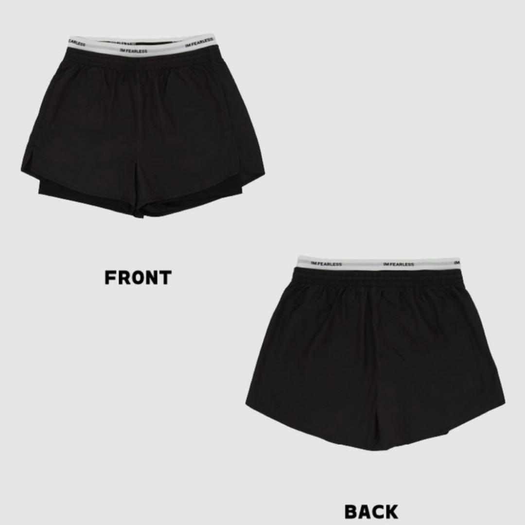 LE SSERAFIM ダブルレイヤーショーツ (黒) Mサイズ