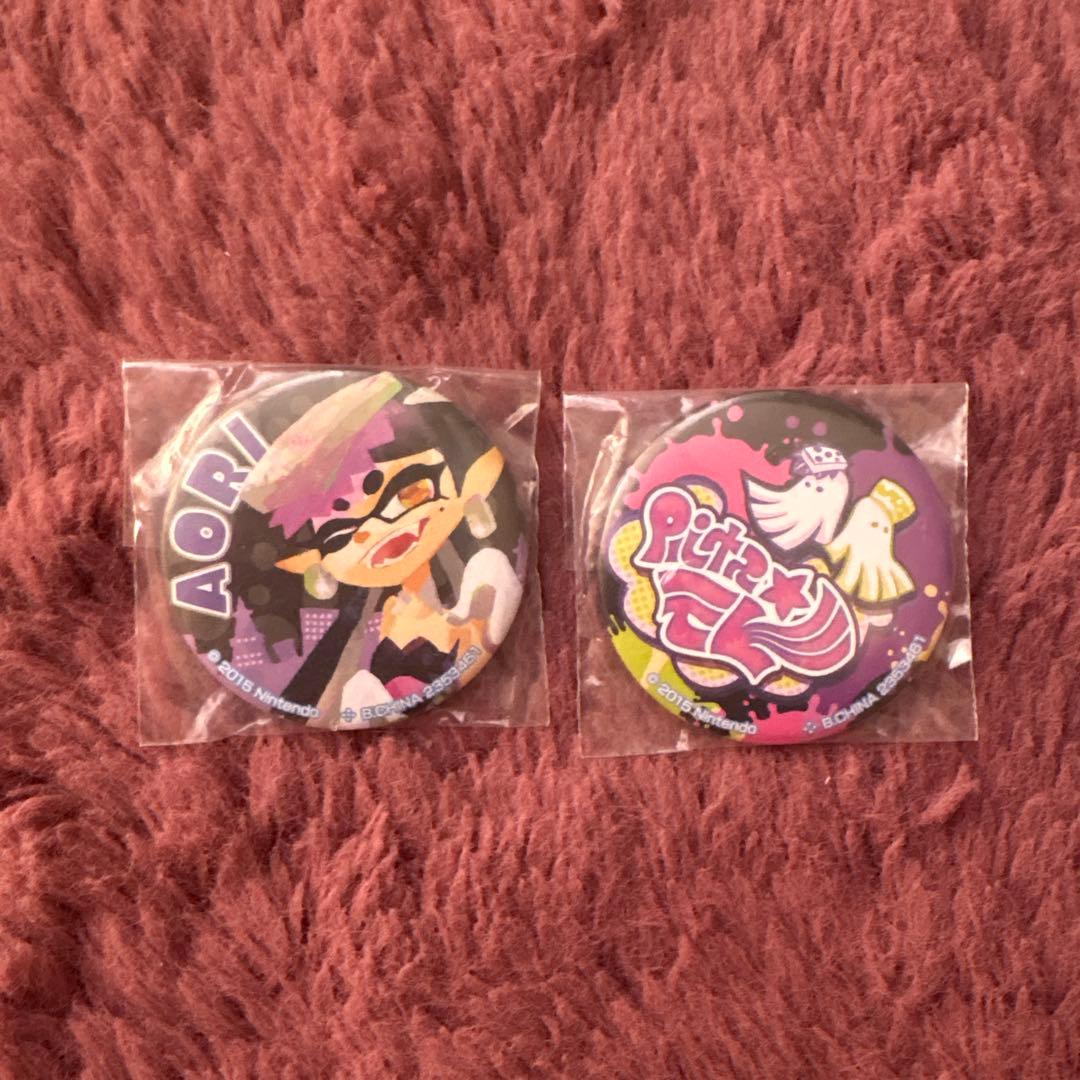 スプラトゥーン シオカラーズ イカしたブロマイド缶バッジ アオリ ロゴ