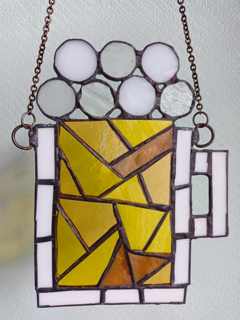 店舗サイン　ビール　バー　飲食店　ステンドグラス