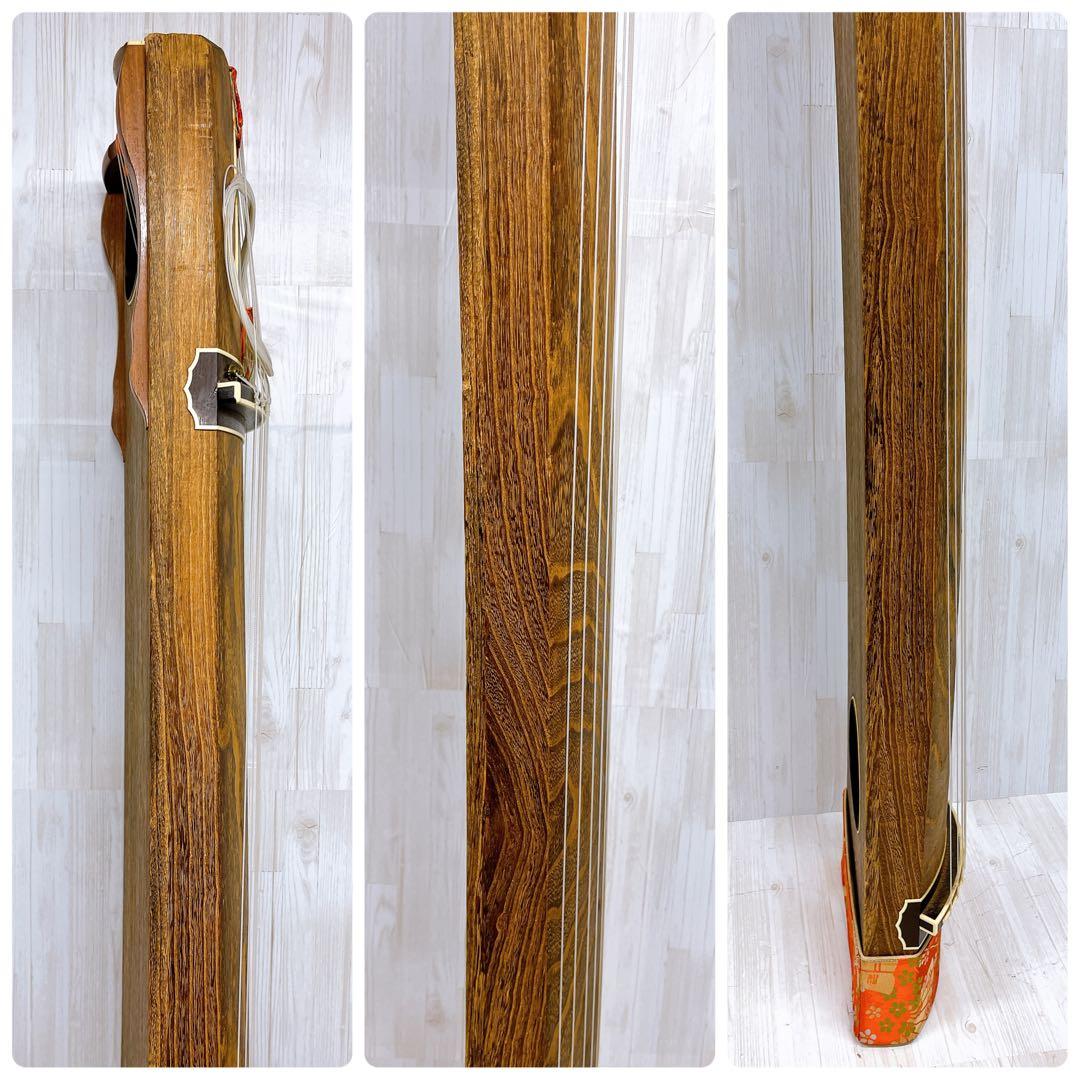 琴 箏 13弦 並甲 上角巻 蒔絵 すだれ彫 和楽器 琴柱付き