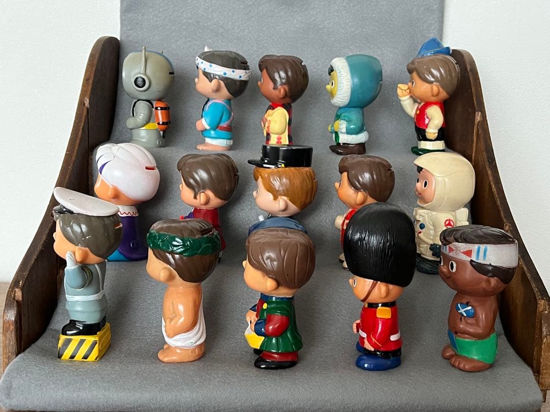 富士銀行　ぼくちゃん　ソフビ　貯金箱　15個　昭和レトロ