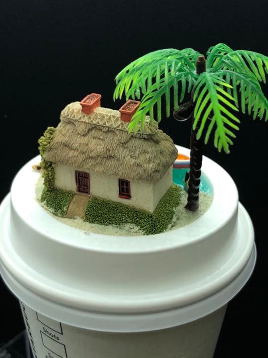 スタバの海と家 ジオラマ