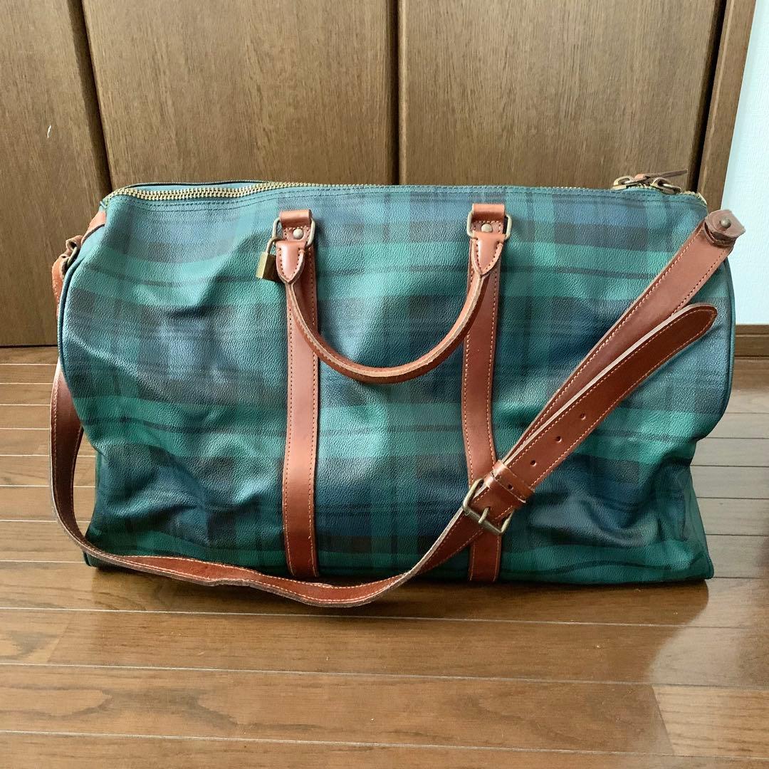 ラルフローレン ボストンバッグ 旅行用 南京錠 ブラシ ネームタグ付