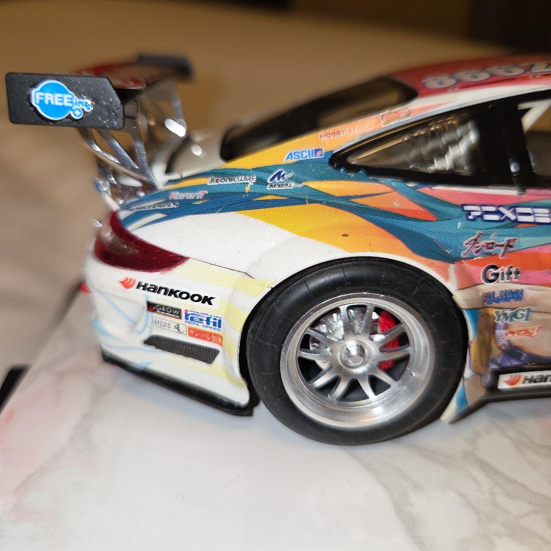 フジミ 初音ミク ポルシェ911 GT3R プラモデル 1/24 完成品