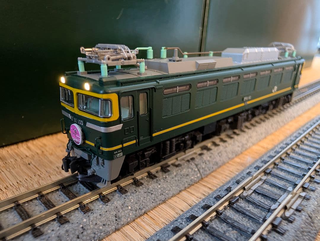 純正室内灯　24系トワイライトエクスプレス10両セット+EF81 トワイライト色