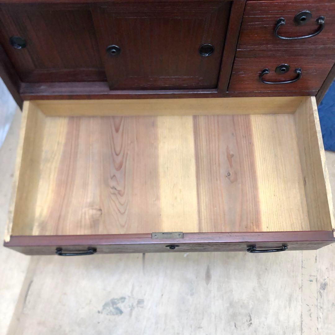 時代タンス　民芸タンス　小タンス　桐　小物収納 高さ48.5cm サイズ小ぶり