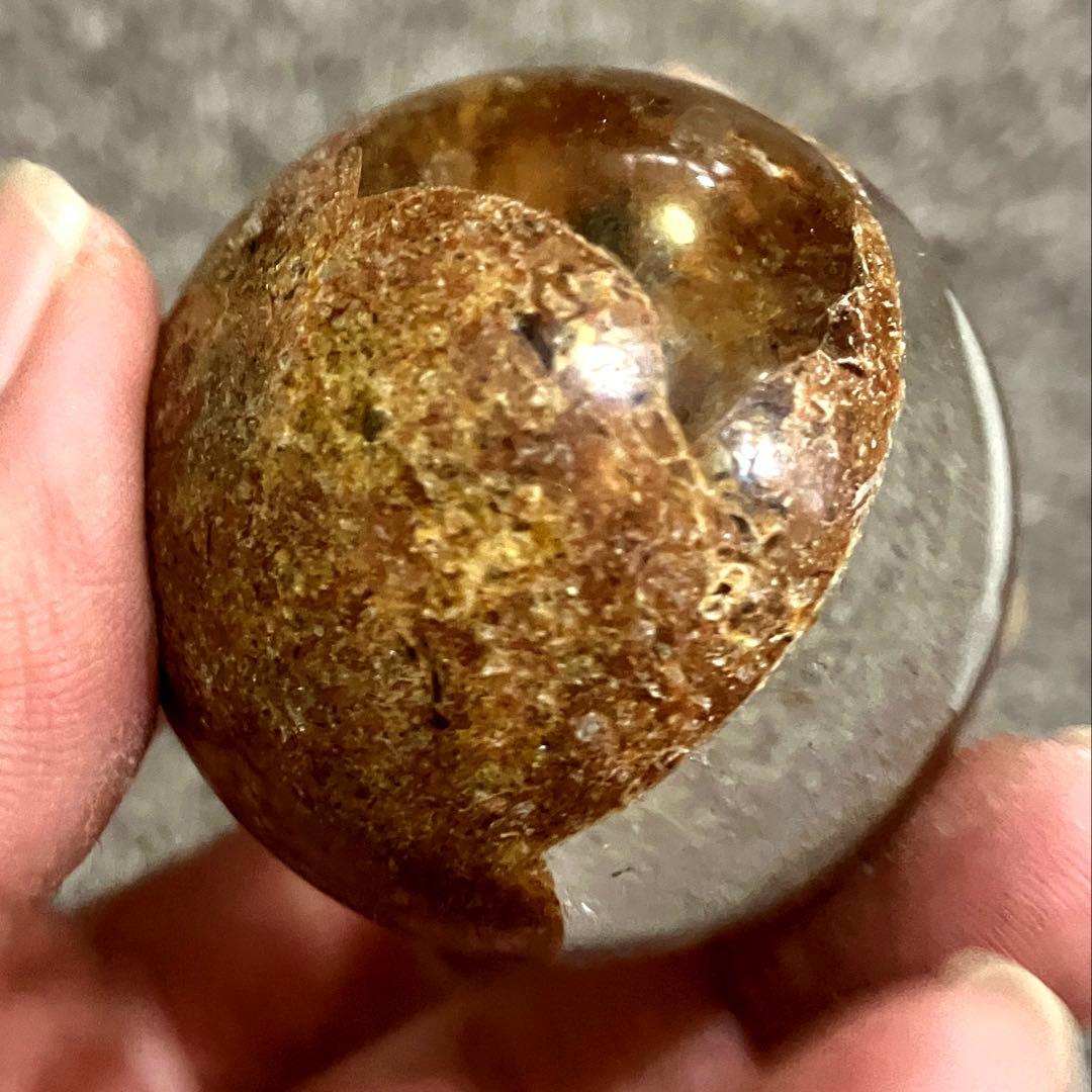 ゴールドルチルクォーツ　丸玉　スフィア　2点　金針水晶　パワーストーン