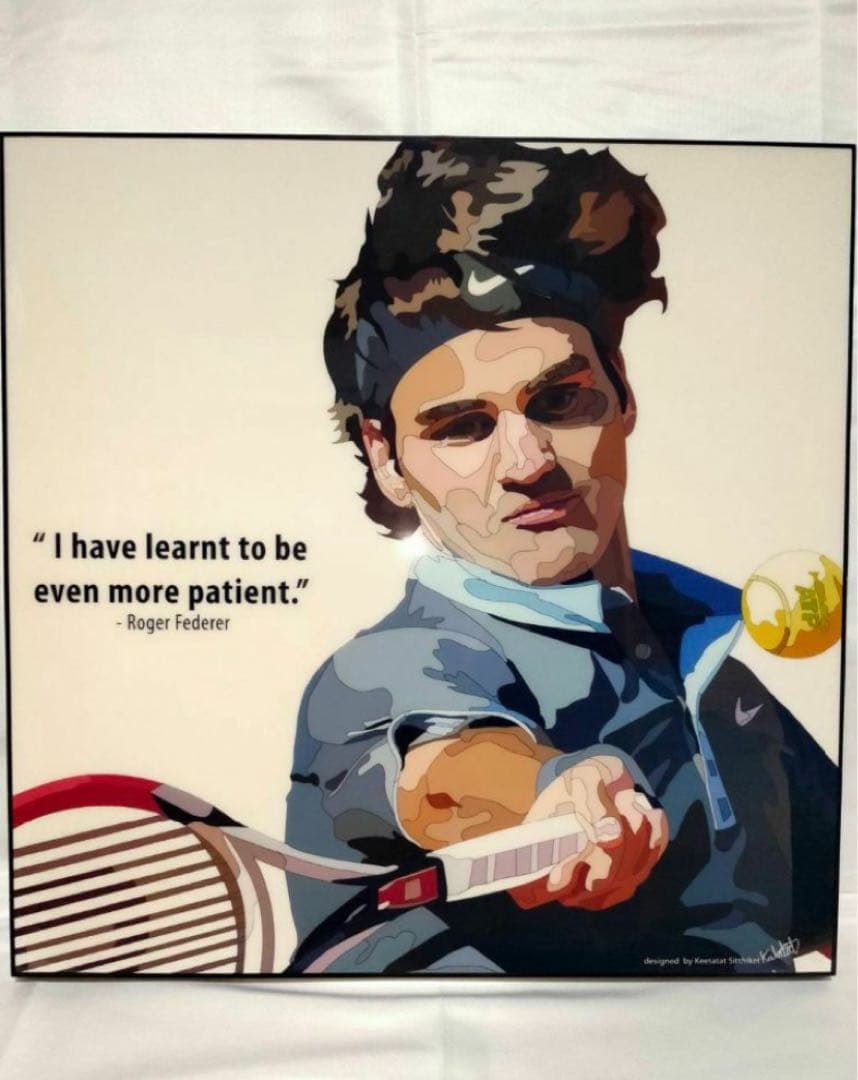【正規輸入品】ロジャー・フェデラー テニス 海外スポーツアートパネルアートボード