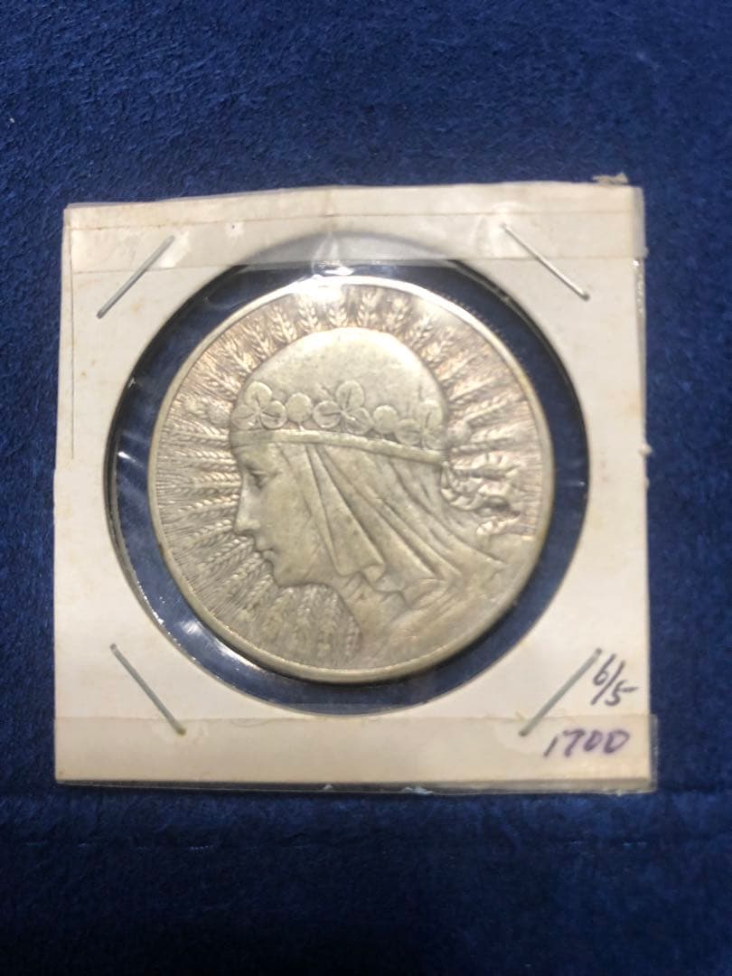 ポーランド　10ズロチ銀貨　1932年　22g