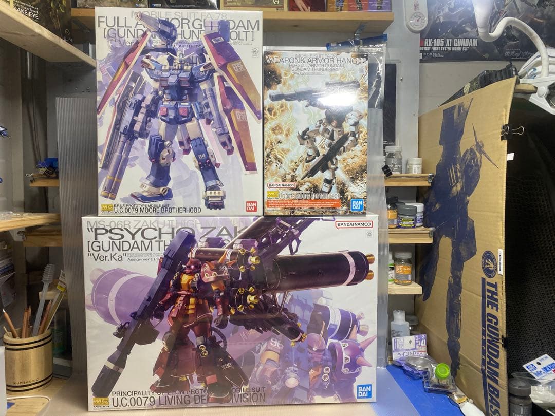 ド*ト様 MG.フルアーマーガンダム & 武器・アーマーハンガーセット・サイコザ