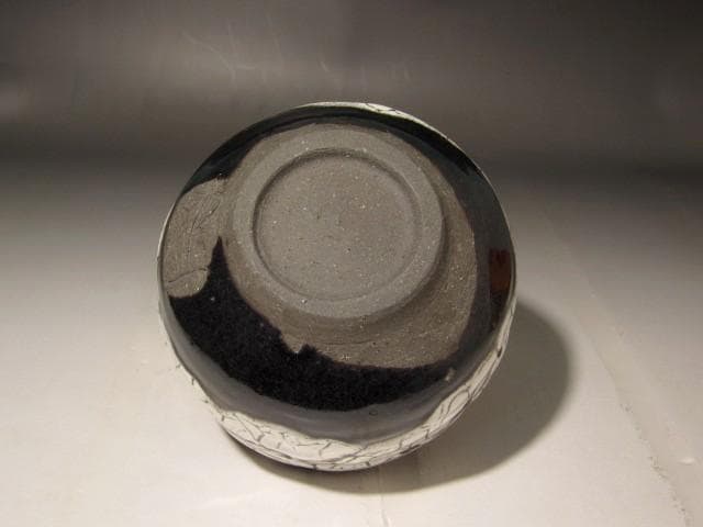 人間国宝　清水卯一　蓬菜白流茶碗　美しい景色　r476