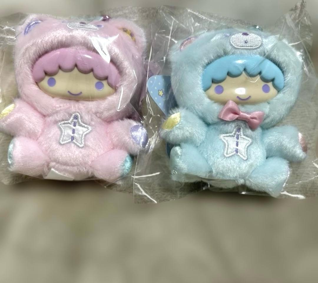 タグ付　パフポフ　きぐるみマスコットキーホルダー　キキララ リトルツインスターズ