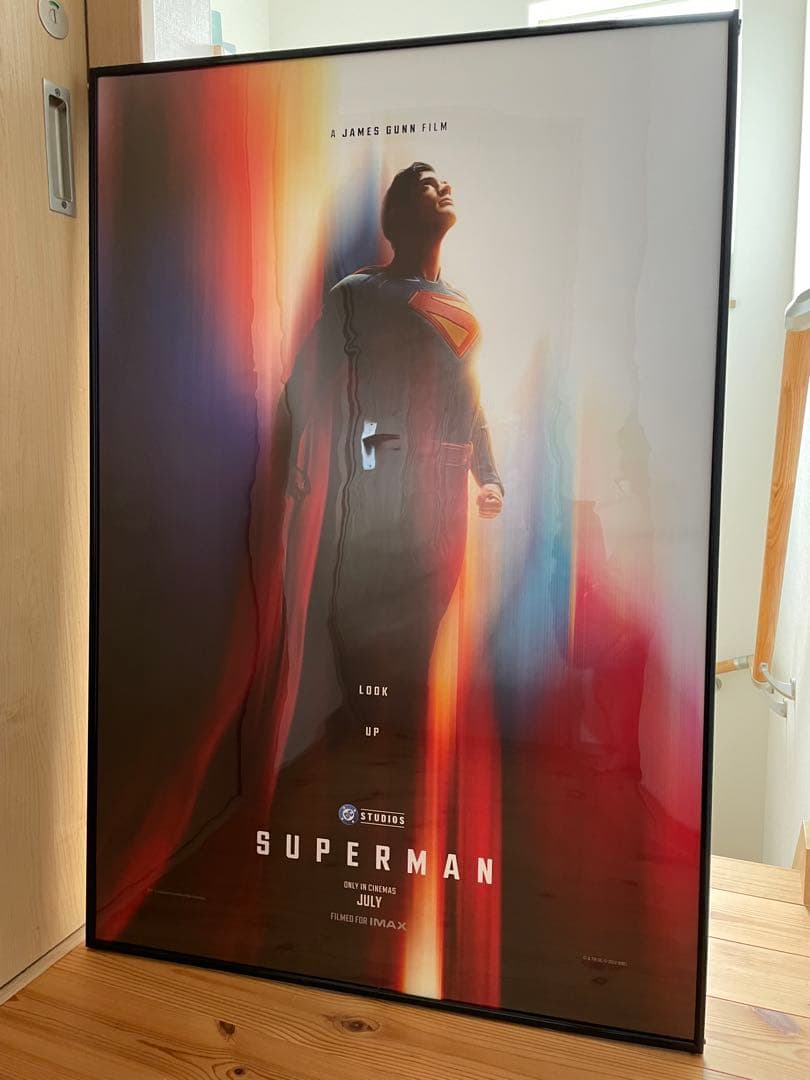 スーパーマン superman 2025 映画　ポスター　両面　us版　額付き