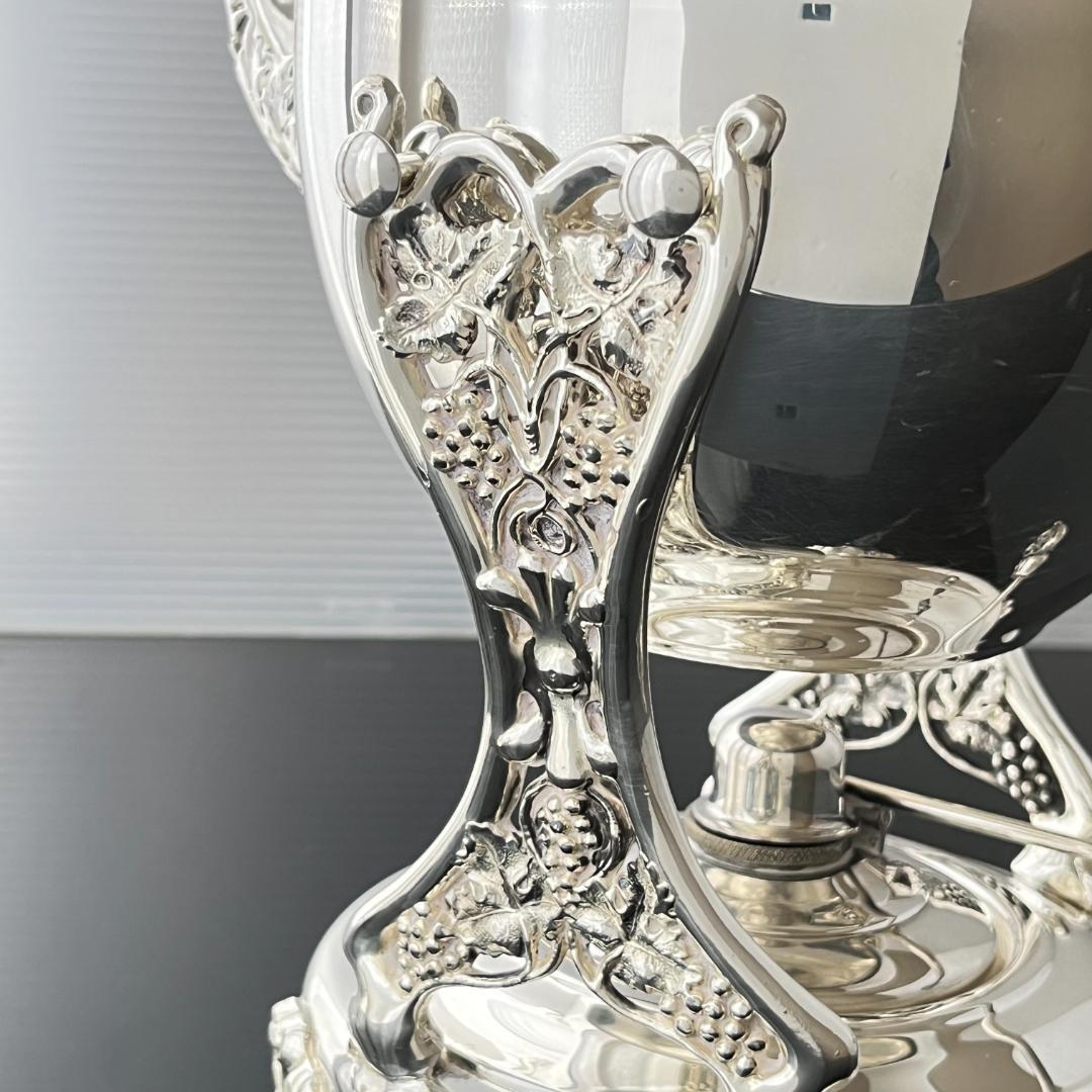 葡萄の透かしのティーケトル【シルバープレート】 スタンド / バナー