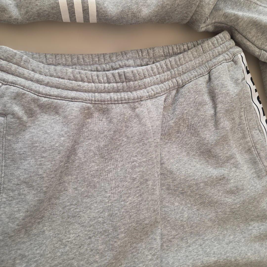 アディダス セットアップ L ジャージ 裏起毛 グレー メンズ