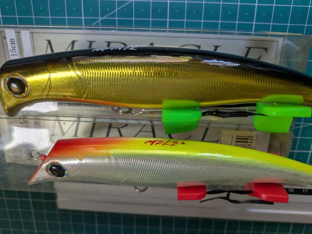 ガンキチです、MIRACLE WORKS ハンドメイドミノー 2個セット
